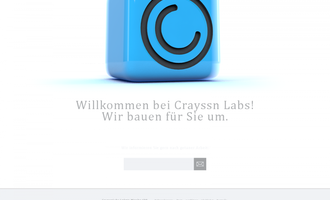 Bild - Schalten der ersten Baustellen-Seite von CrayssnLabs. Hier wurde zuerst der blaue Würfel eingeführt, der nun zum Maskottchen avanciert ist.